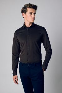 Hensen overhemd - slim fit - bruin