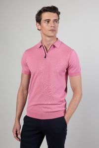 Hensen polo - slim fit - roze