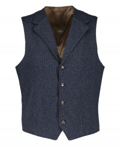 Hensen gilet - slim fit - blauw