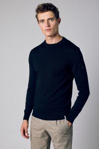 Hensen pullover - slim fit - zwart