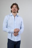 Hensen overhemd - slim fit - blauw